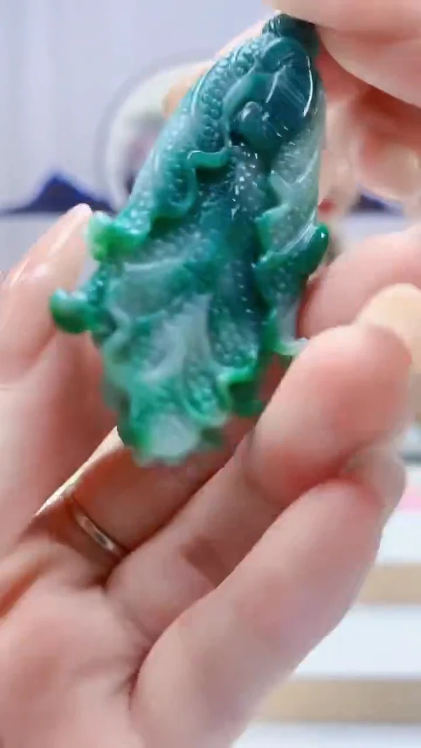 未镶嵌定制翡翠4829DD-毛货挂件25