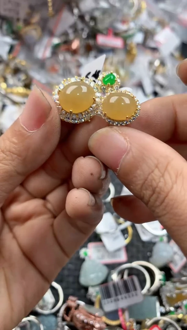 银S925镶嵌戒指翡翠999----6