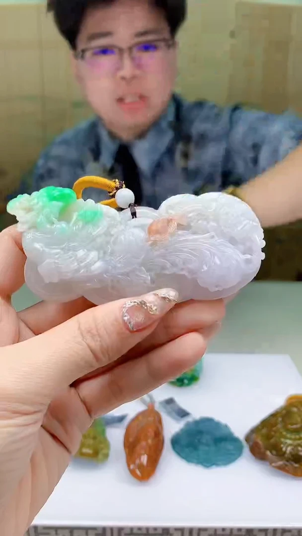 【闪购商品】定制翡翠未镶嵌4688ty-毛货挂件227