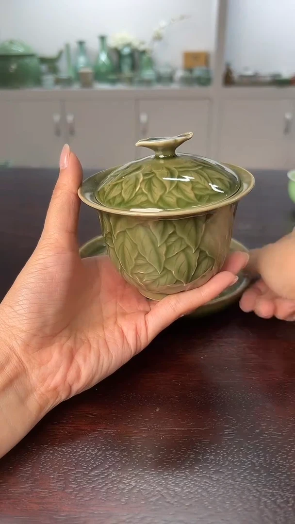 龙泉云间青瓷小米茶器