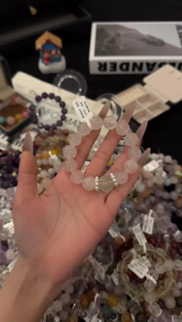 合金手链水晶粉水晶x3456