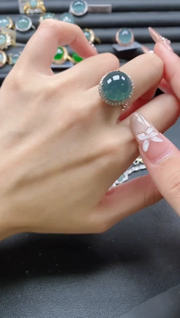 【闪购商品】翡翠戒指银S925镶嵌51151