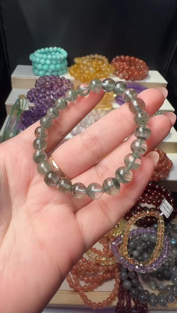 未镶嵌手串水晶绿幽灵14.9