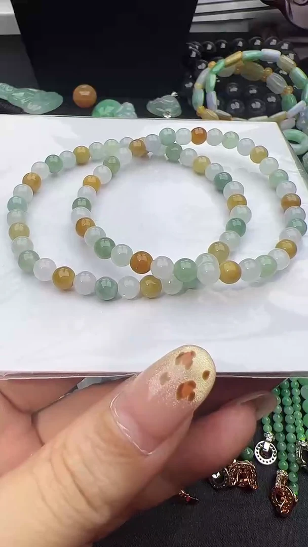 未镶嵌手串翡翠玉珠多样性发其一