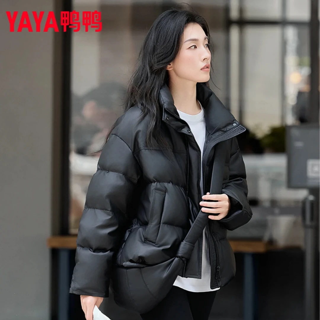 鸭鸭羽绒服女冬季新品时尚休闲女士鸭绒保暖短款外套YE5B603865L
