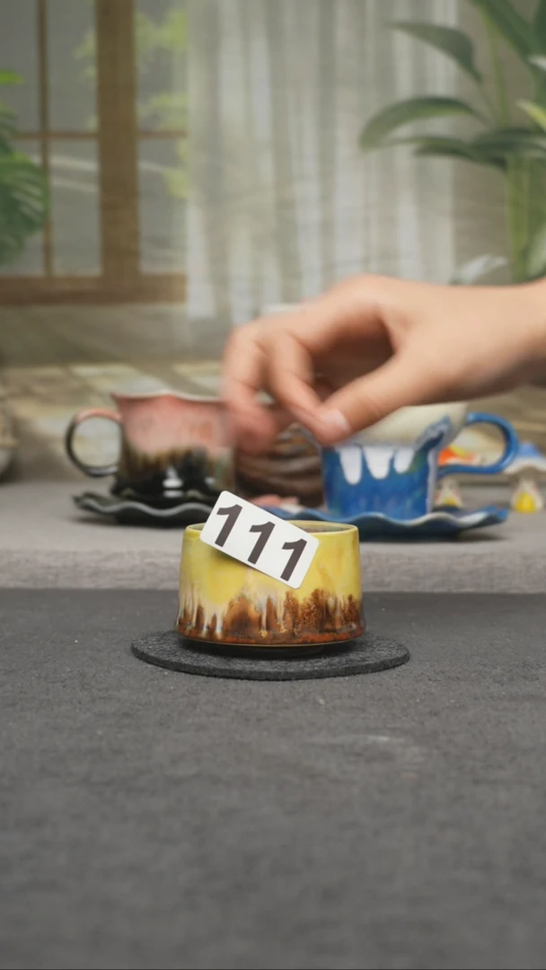 杯子瓷111景德镇手工手创杯子 带冰裂纹