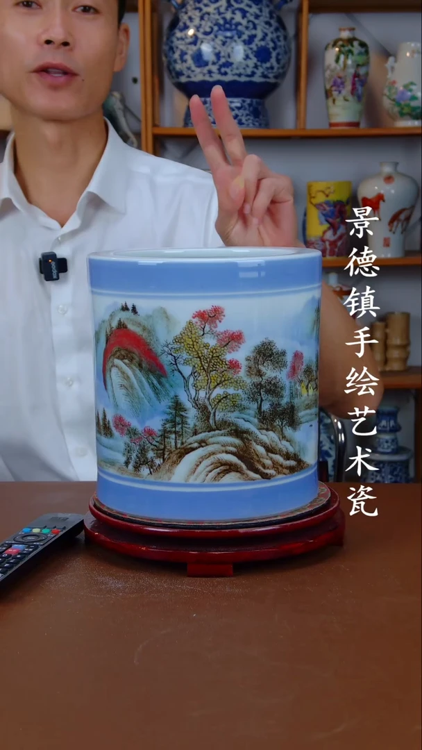 现代景德镇手工手绘陶瓷摆件18