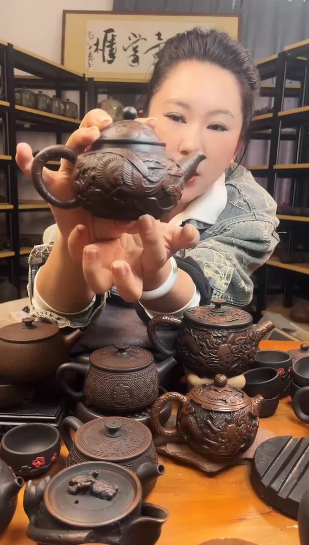 【闪购商品】壶满雕 龙凤 仿古