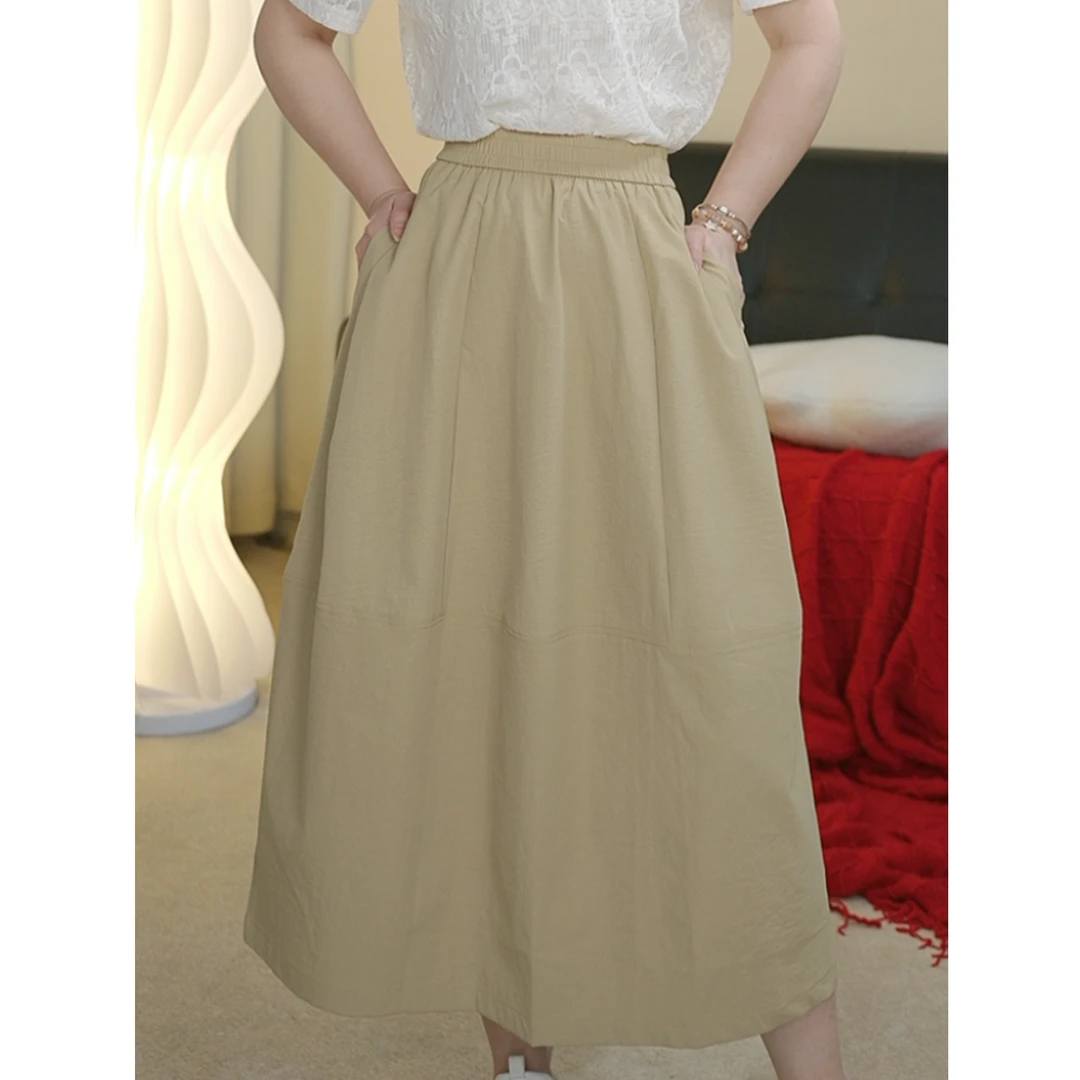 【板娘】7511夏季新款高级感气质显瘦高腰2025花苞半身裙