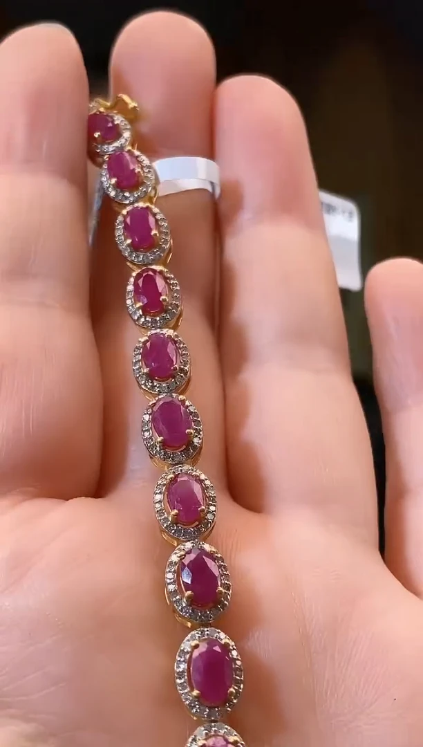 未镶嵌手链红宝石天然无烧红宝石手链