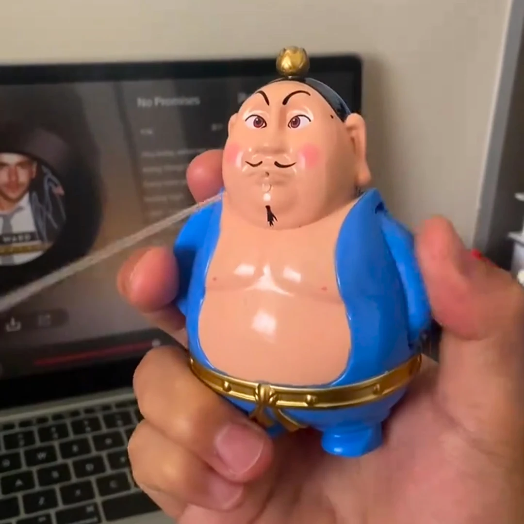 创意喷水太乙真人按压水枪戏水按压发射哪吒按压水枪桌面摆件玩具