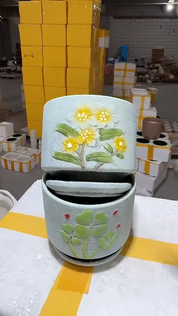 高温陶瓷花盆+13-12