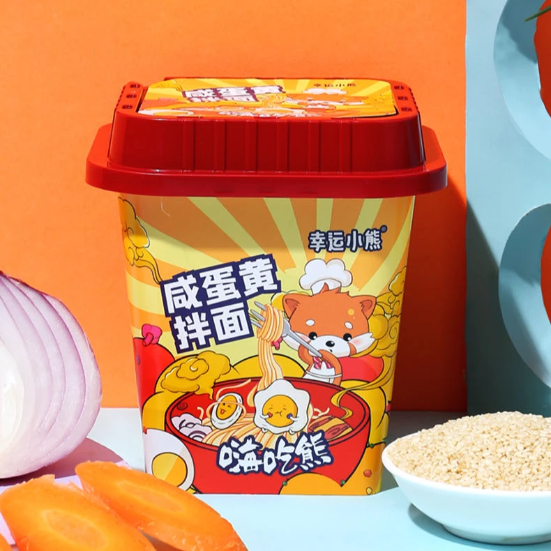 拉萨发货西藏包邮幸运小熊咸蛋黄拌面双椒拌面火鸡拌面宵夜速食
