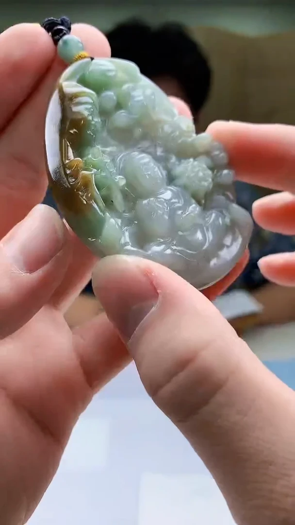 【闪购商品】定制翡翠未镶嵌4688bb-毛货挂件41