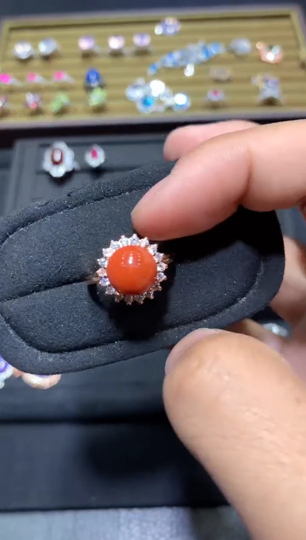 未镶嵌南红玛瑙戒指T28【多样性发其一】