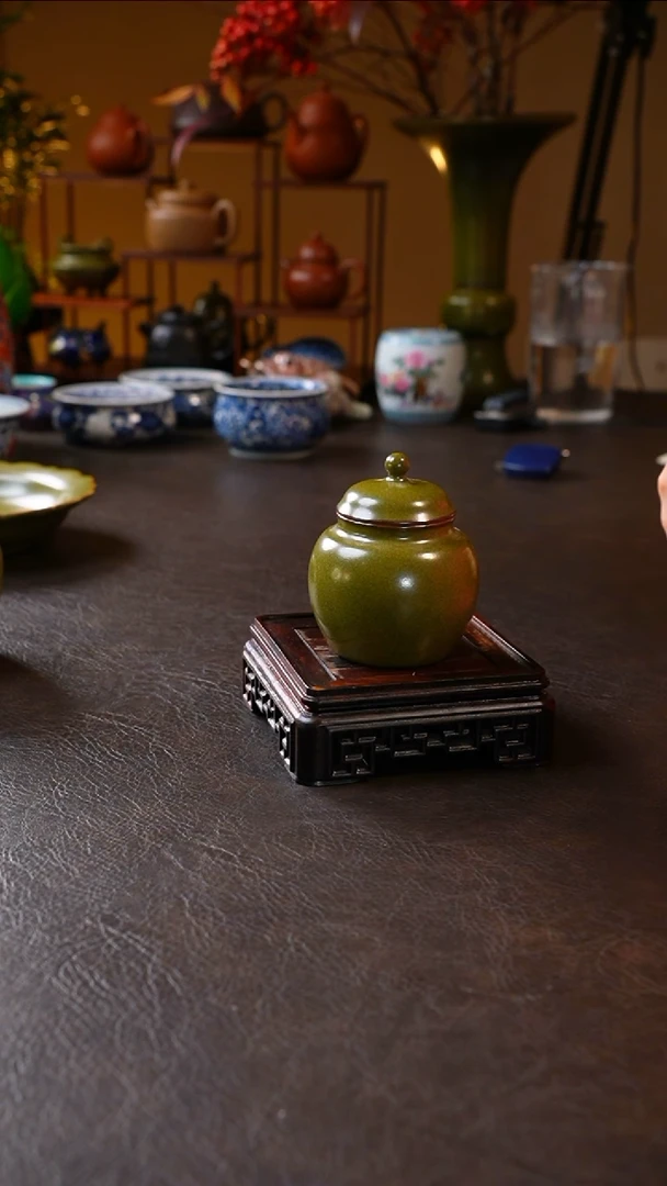 【闪购商品】柴窑茶叶末釉小醒茶罐