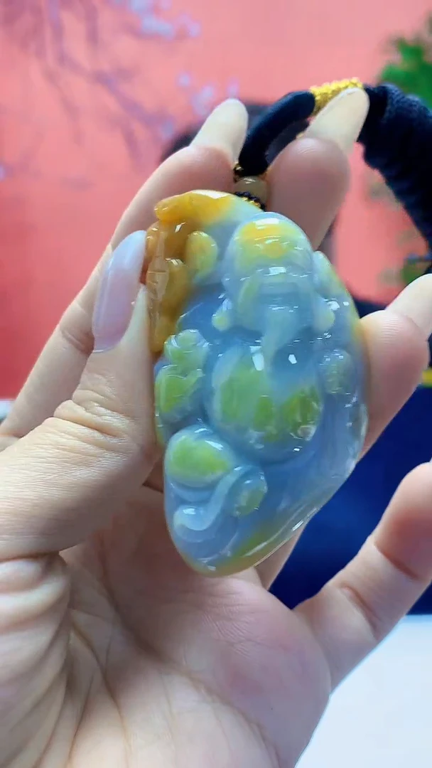 未镶嵌定制翡翠5060ty-毛货挂件150