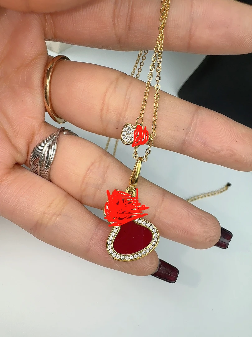 水贝鑫荏国风红葫芦吊坠