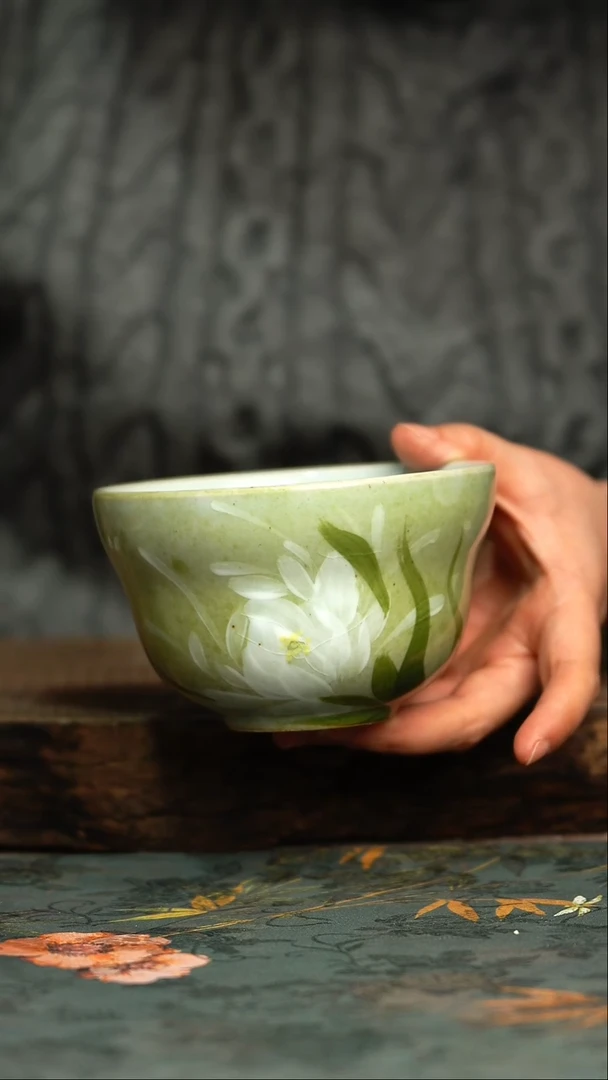 【闪购商品】杯杯釉下彩手工手绘同款陶器