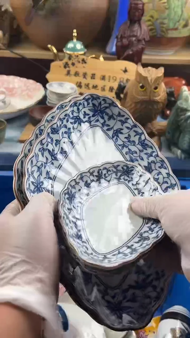 瓷片英歌瓷器满19.9包邮