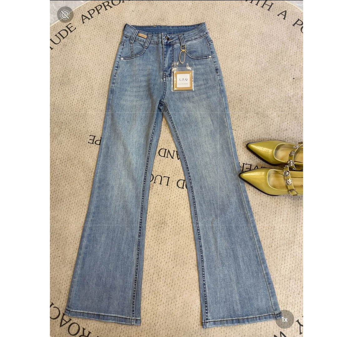 【麦子优选】1076显瘦牛仔微喇裤薄