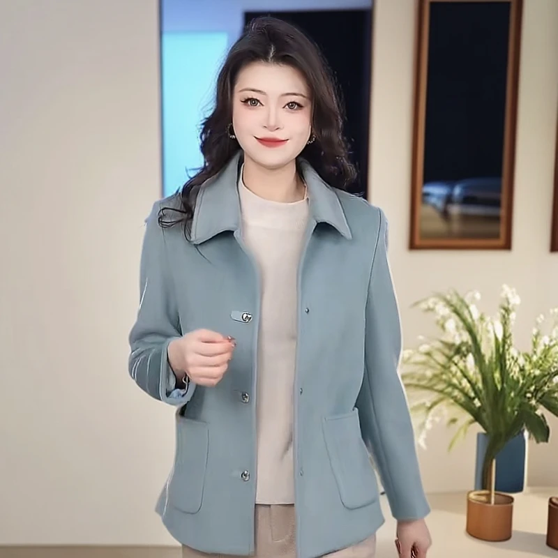 Gowani/乔万尼短款时尚绵羊毛外套大衣气质显白EM4B512603