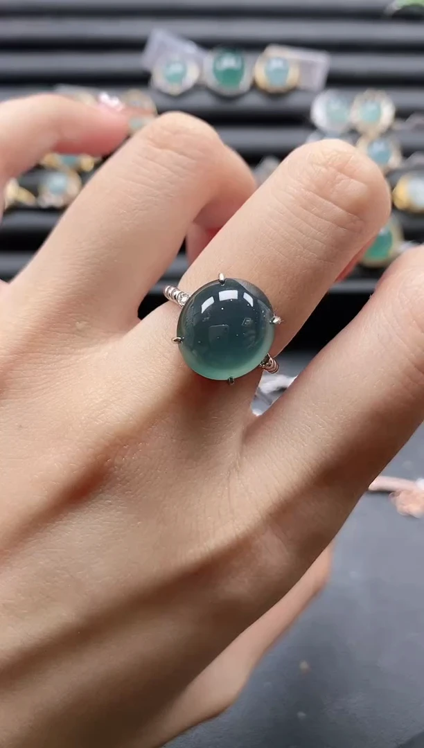 【闪购商品】翡翠戒指银S925镶嵌1111