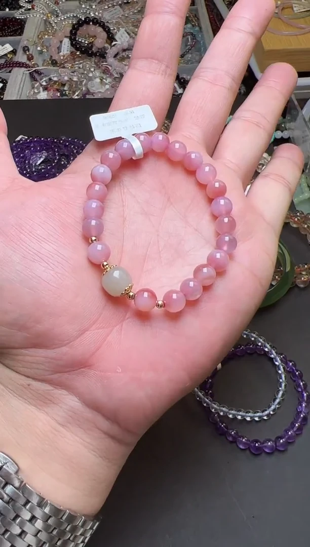 未镶嵌手链玛瑙/玉髓盐源玛瑙单圈手串