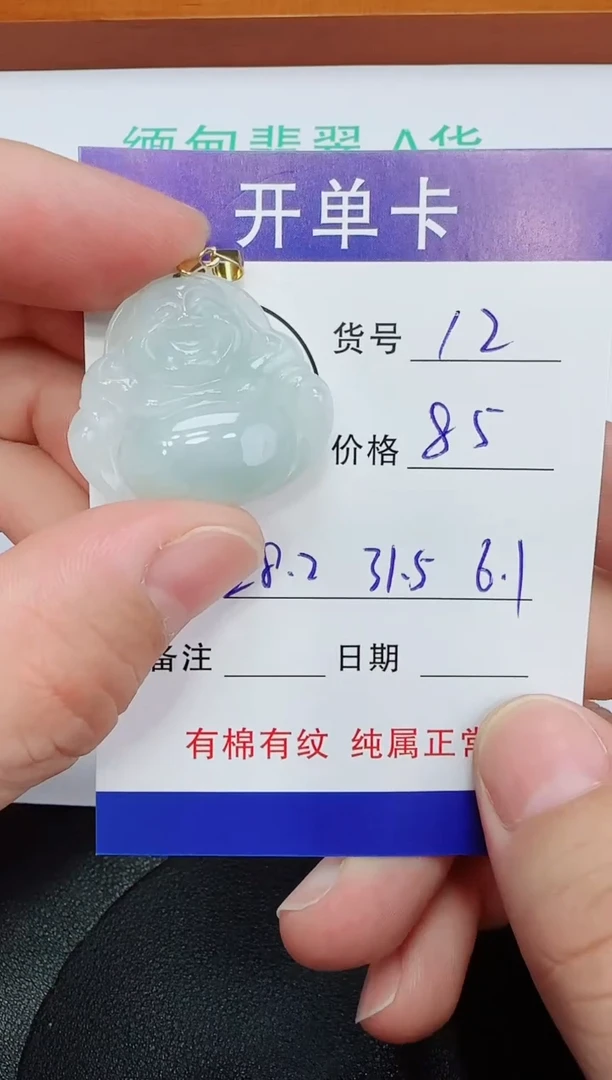 吊坠(赠链)未镶嵌翡翠12