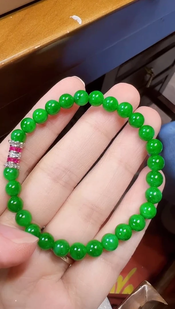 未镶嵌手串翡翠珠珠