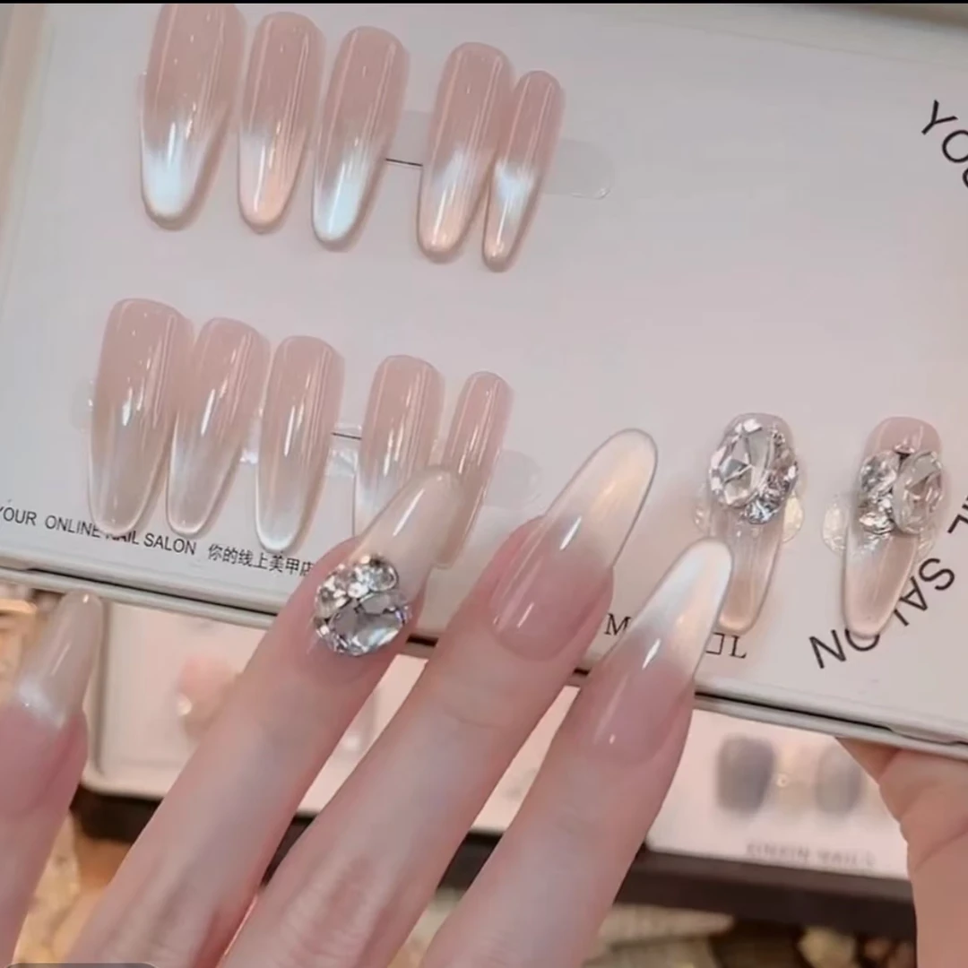 【追光猫眼】纯手工猫眼简约显白温柔款穿戴甲12片