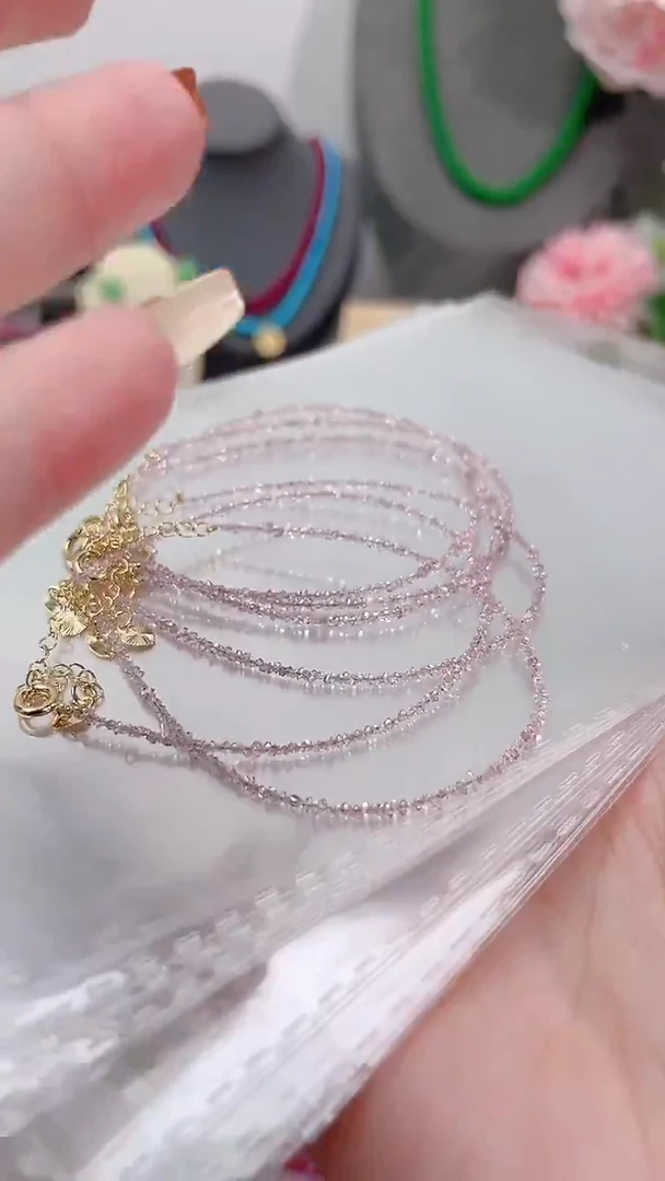 银S925镶嵌手链钻石粉99