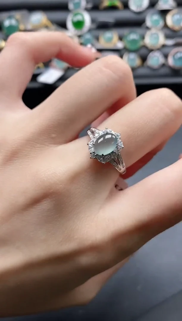 【闪购商品】翡翠戒指银S925镶嵌11111-