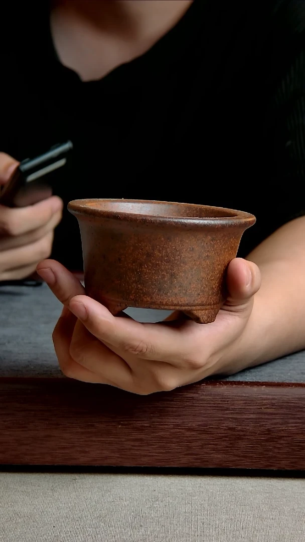 紫砂花盆8.5*4.5内径紫砂花盆