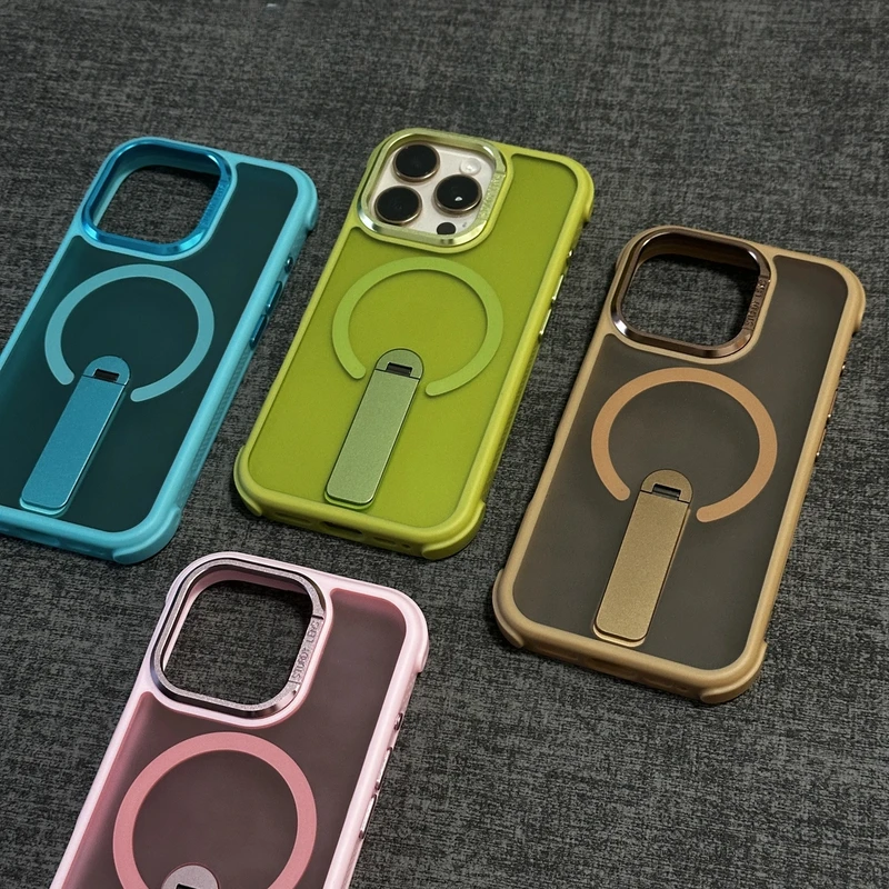 磁吸【软边防撞支架】适用苹果iPhone16promax/11手机壳简约高级