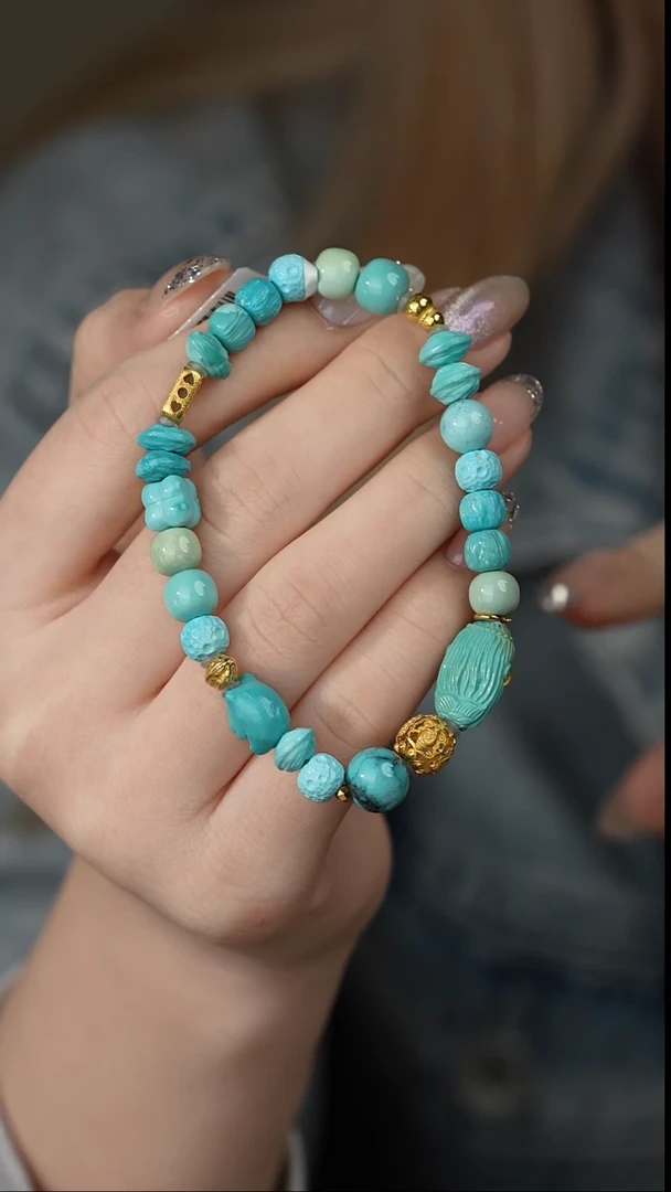 【闪购商品】绿松石单圈18K金镶嵌R09（多样性发一件）