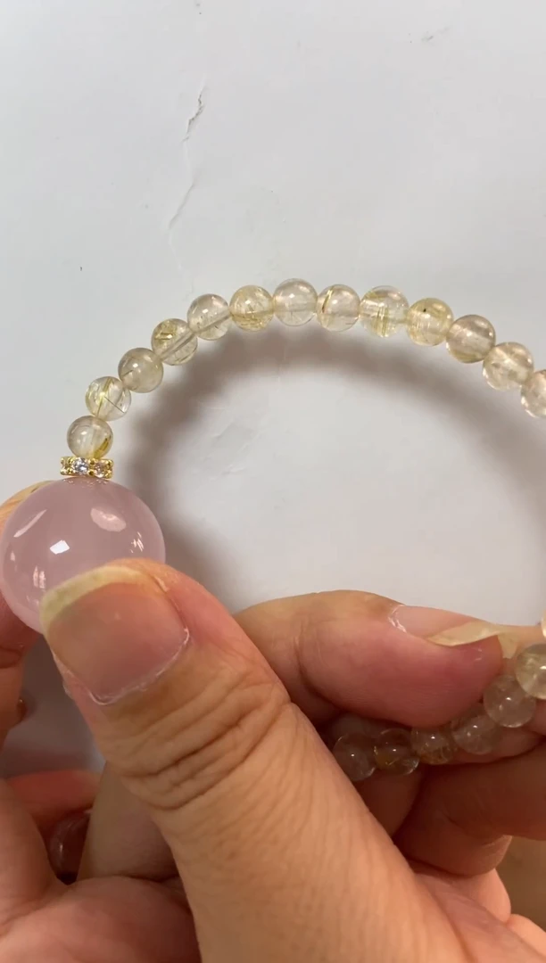 水晶手链未镶嵌孤品捡漏均匀瑕疵介意勿拍