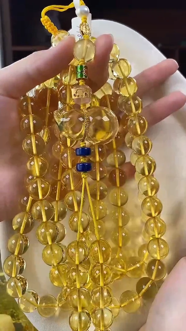 琥珀颈饰未镶嵌项链