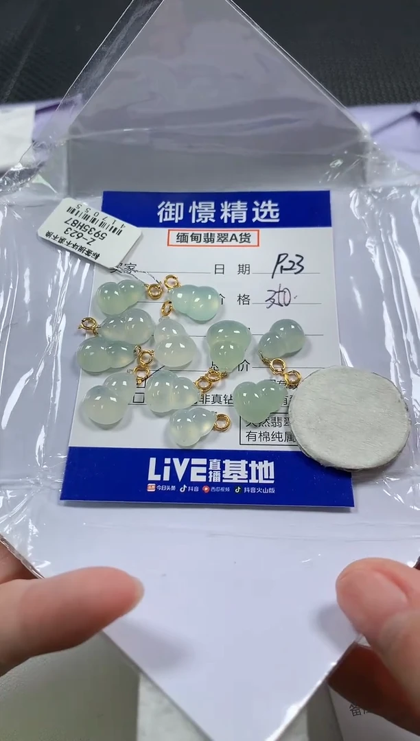 颈饰18K金镶嵌翡翠21多样性发货其一