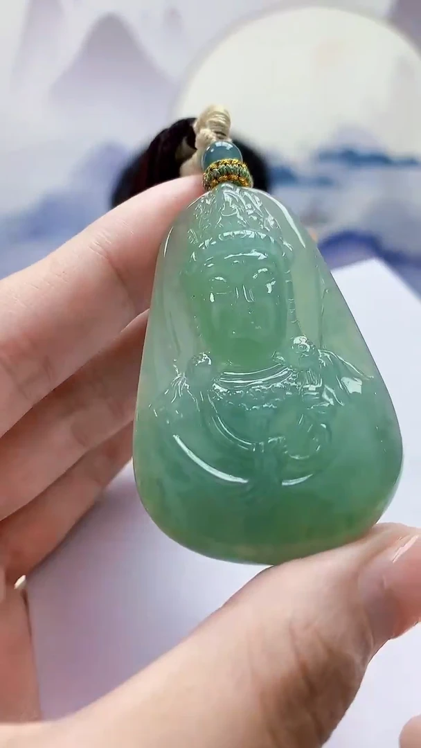 未镶嵌定制翡翠5028MM-毛货挂件106