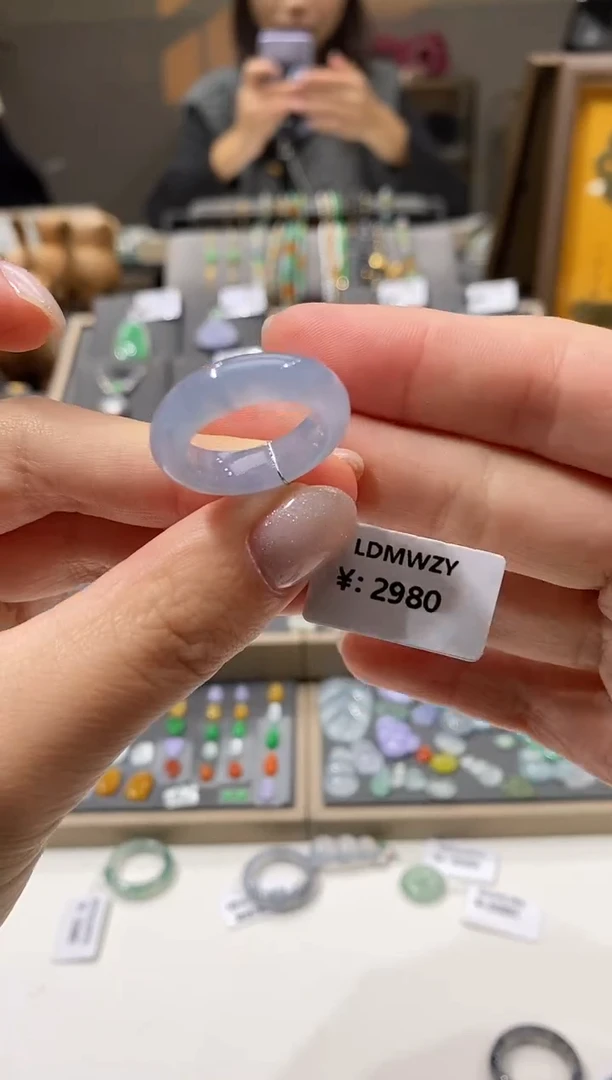 未镶嵌戒指翡翠戒圈 12圈