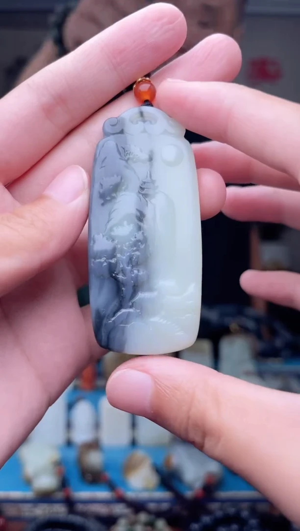 和田玉未镶嵌挂件1