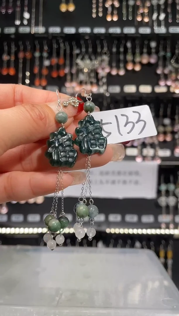【闪购商品】紫晶耳饰银S925镶嵌喜欢拍