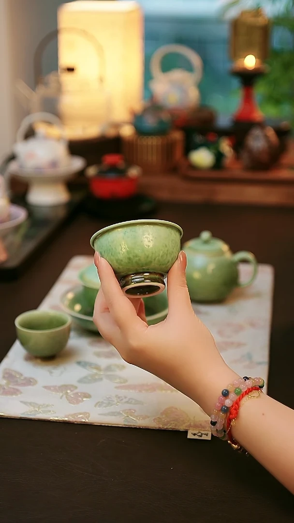 陶瓷茶具楚门美人醉压手杯