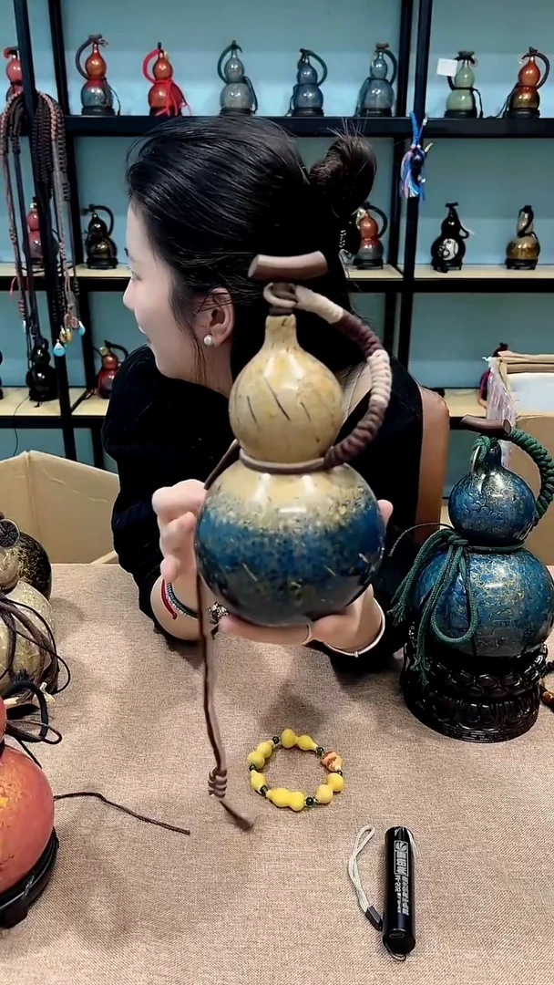 大漆工艺品天然大漆螺钿镶嵌 酒壶