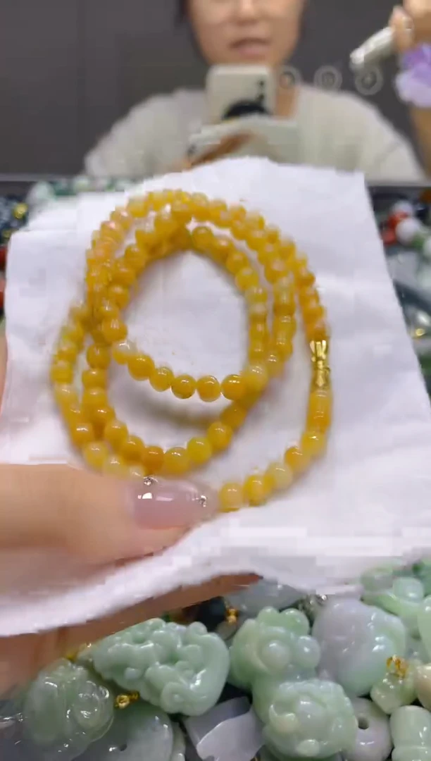 翡翠未镶嵌颈饰5MM/N/翡翠A货，一件也是批发价