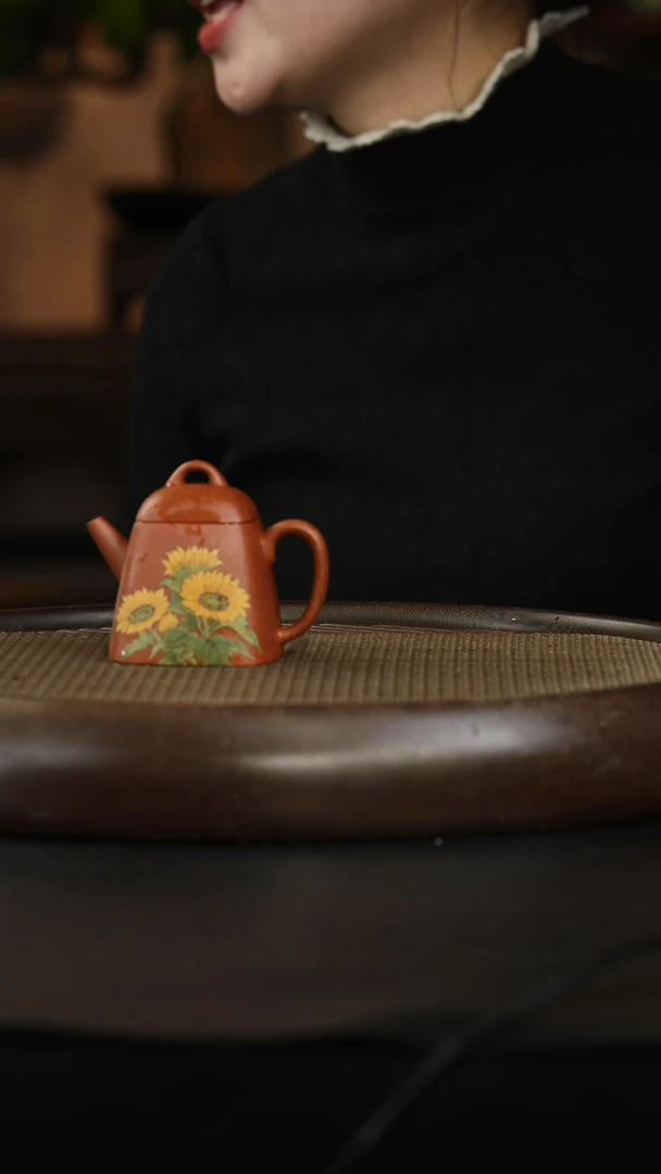 茶壶紫砂45 红泥  四方秦权