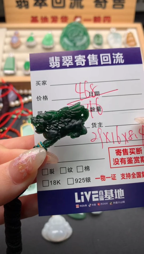 翡翠未镶嵌颈饰10133766