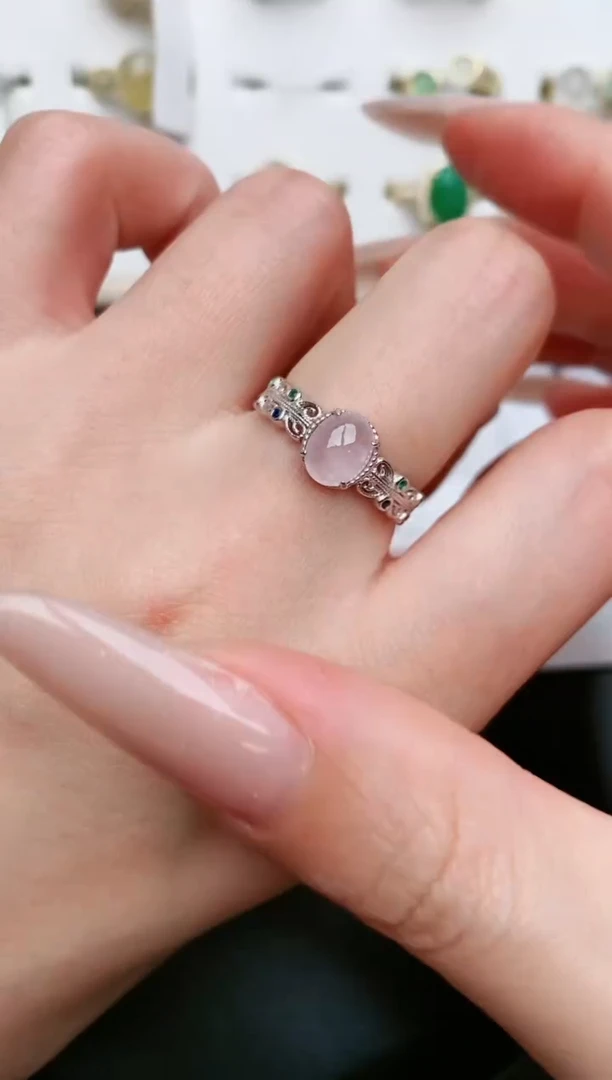 翡翠戒指银S925镶嵌....