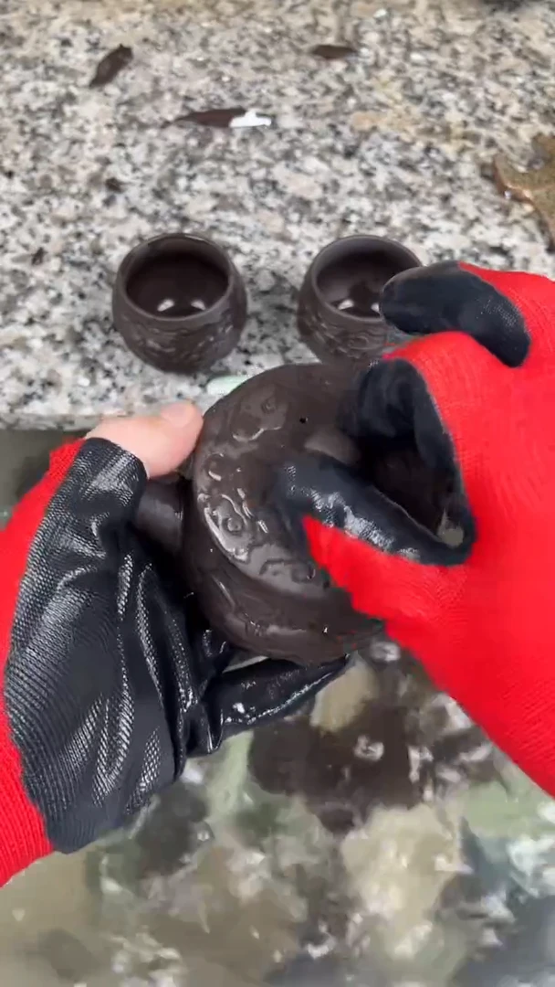 茶壶紫砂浮雕祥龙一壶二杯龙吟凤鸣壶